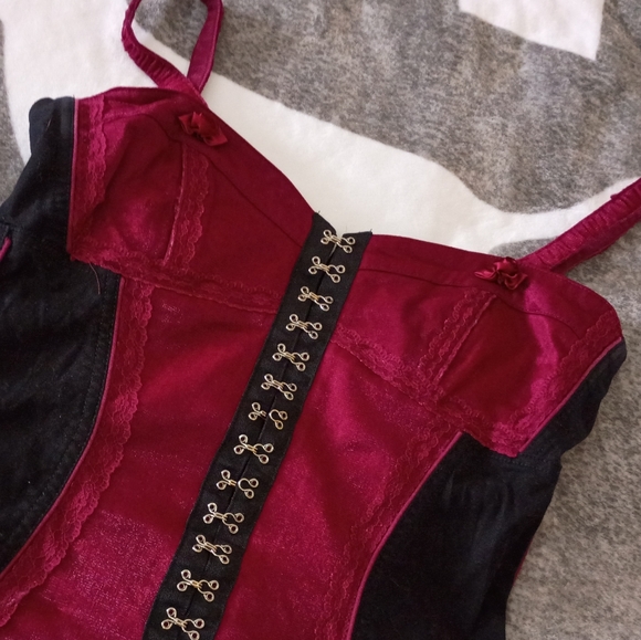Tripp nyc Tops - Y2K Tripp NYC Corset Top Gore Gothic Punk L 90s Cottagegore Steampunk